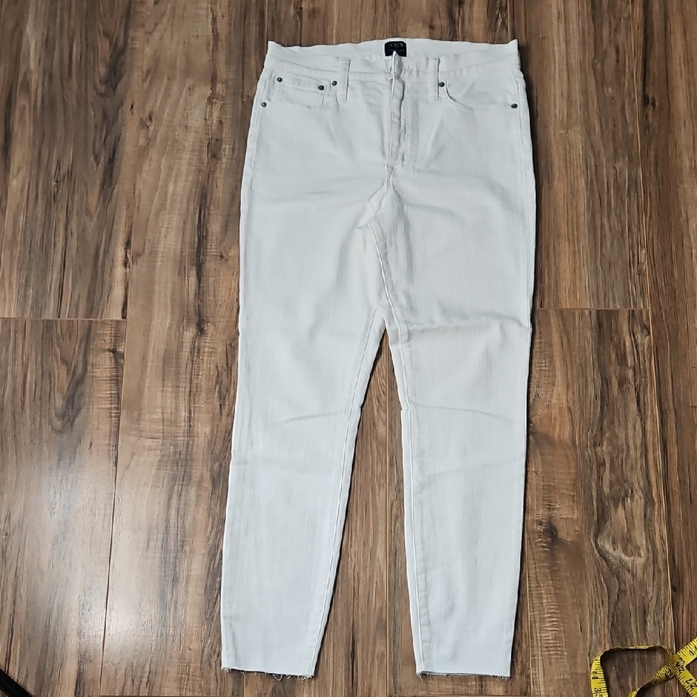 J Crew High Rise Skinny Cream Jeans Size 30 - Picture 3 of 11